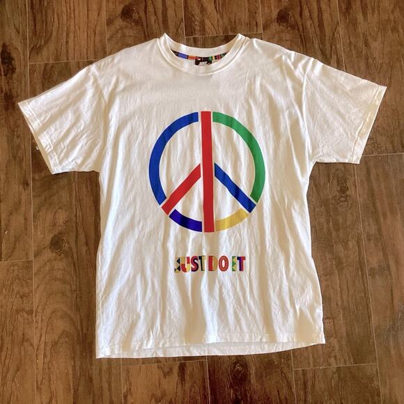 Nike Other - Nike Gel Playground Just Do It Shirt Retro Colorful Logo Tee